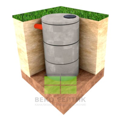 Сливная яма из ЖБИ колец под ключ - Септик С-5